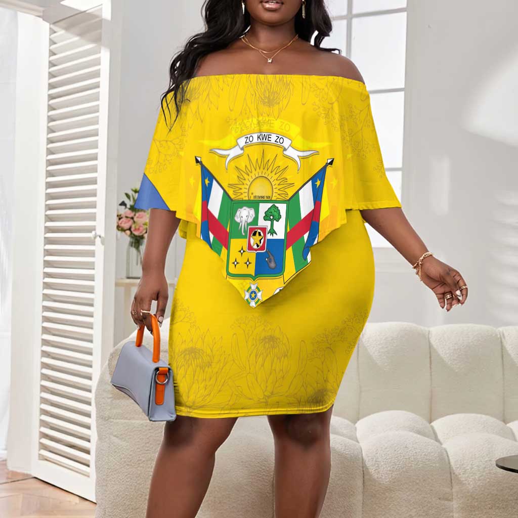 Personalised CAR Off Shoulder Short Dress Happy 65th Independence Day