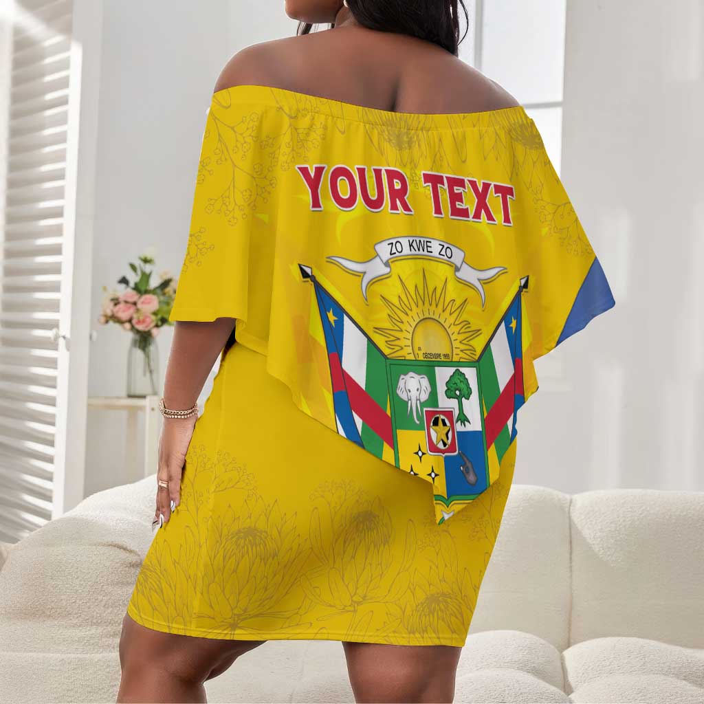 Personalised CAR Off Shoulder Short Dress Happy 65th Independence Day
