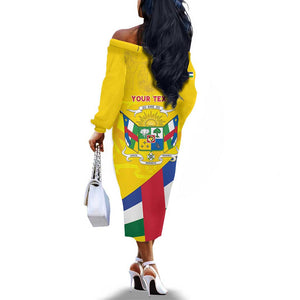 Personalised CAR Off The Shoulder Long Sleeve Dress Happy 65th Independence Day