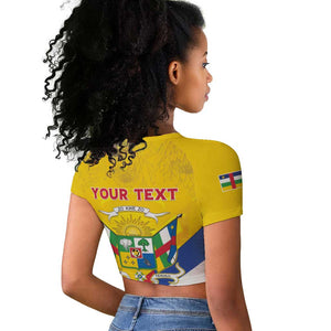 Personalised CAR Raglan Cropped T shirt Happy 65th Independence Day