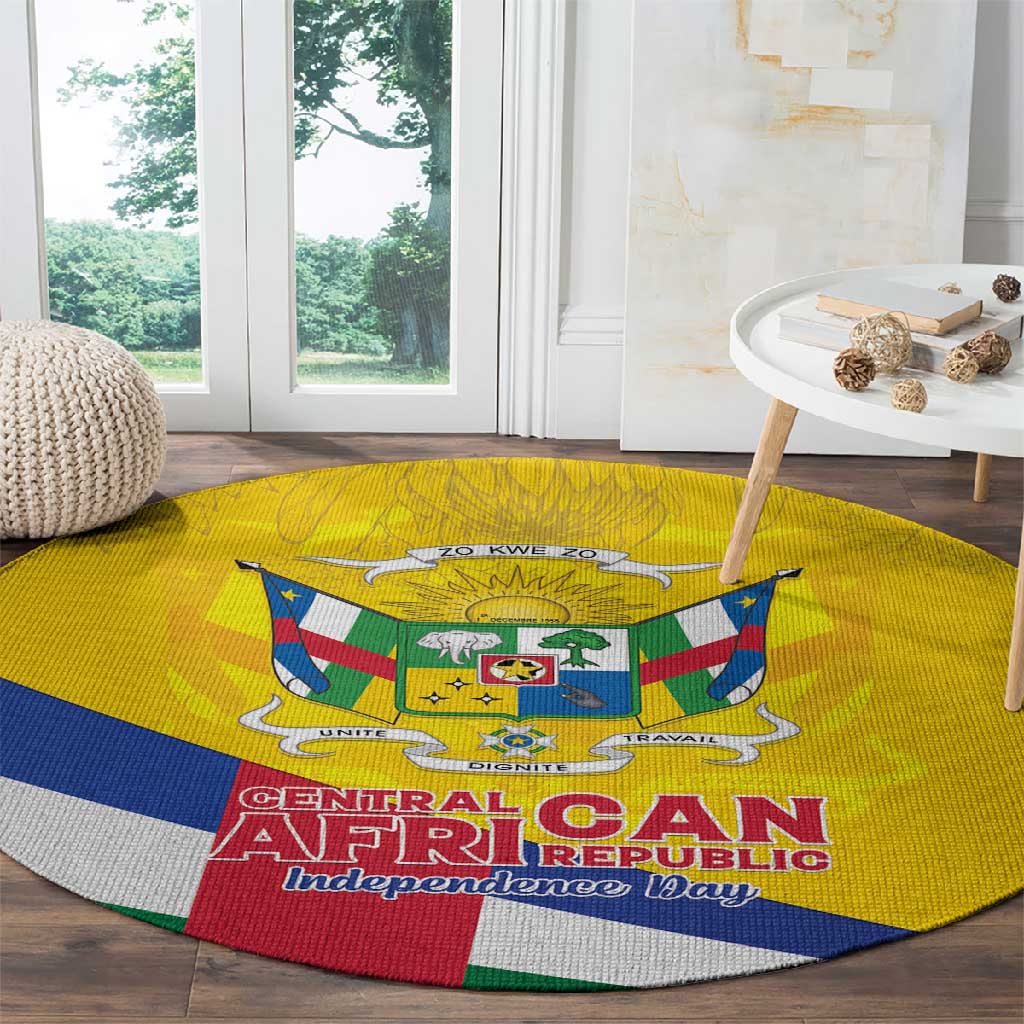 CAR Round Carpet Happy 65th Independence Day