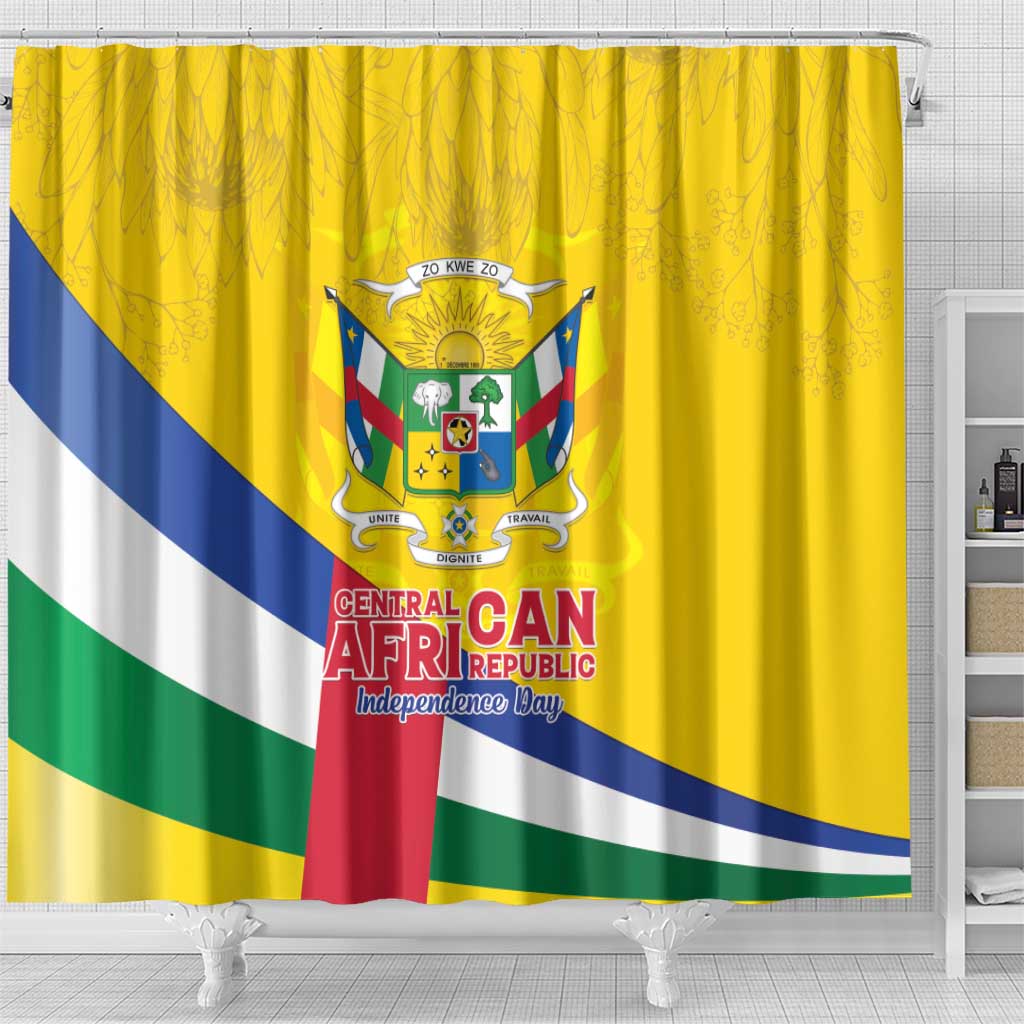 CAR Shower Curtain Happy 65th Independence Day
