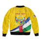 Personalised CAR Sleeve Zip Bomber Jacket Happy 65th Independence Day