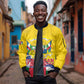 Personalised CAR Sleeve Zip Bomber Jacket Happy 65th Independence Day