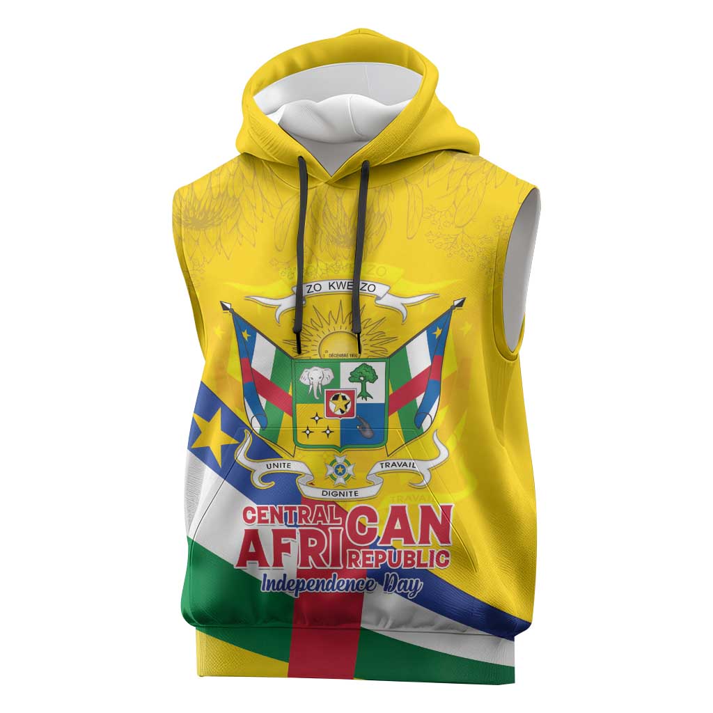 Personalised CAR Sleeveless Hoodie Happy 65th Independence Day - African Pride