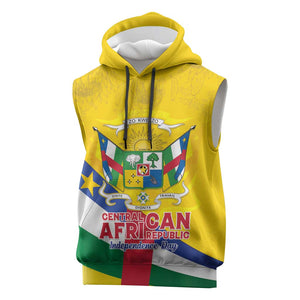 Personalised CAR Sleeveless Hoodie Happy 65th Independence Day - African Pride