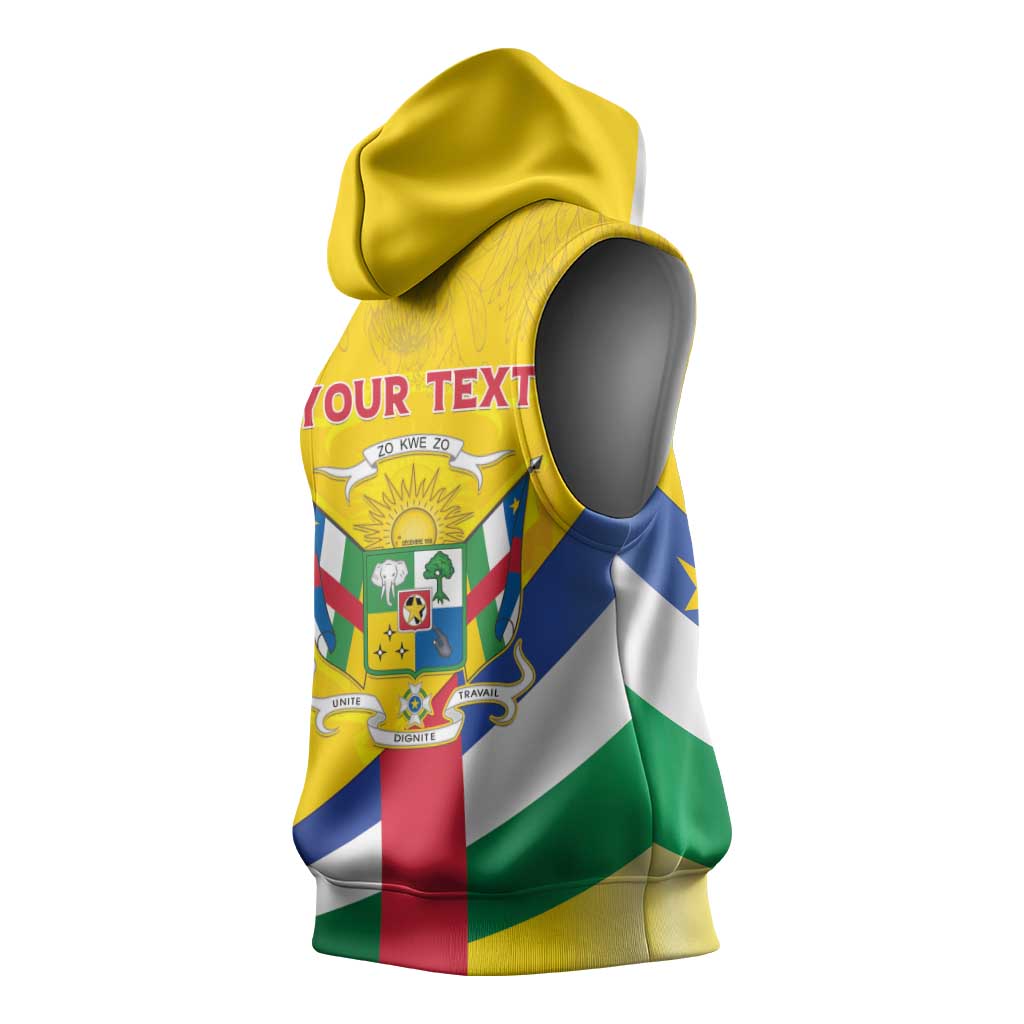 Personalised CAR Sleeveless Hoodie Happy 65th Independence Day - African Pride