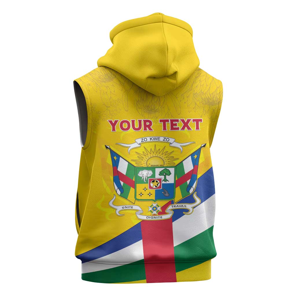 Personalised CAR Sleeveless Zip Hoodie Happy 65th Independence Day - African Pride