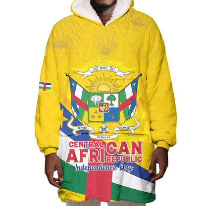 Personalised CAR Wearable Blanket Hoodie Happy 65th Independence Day