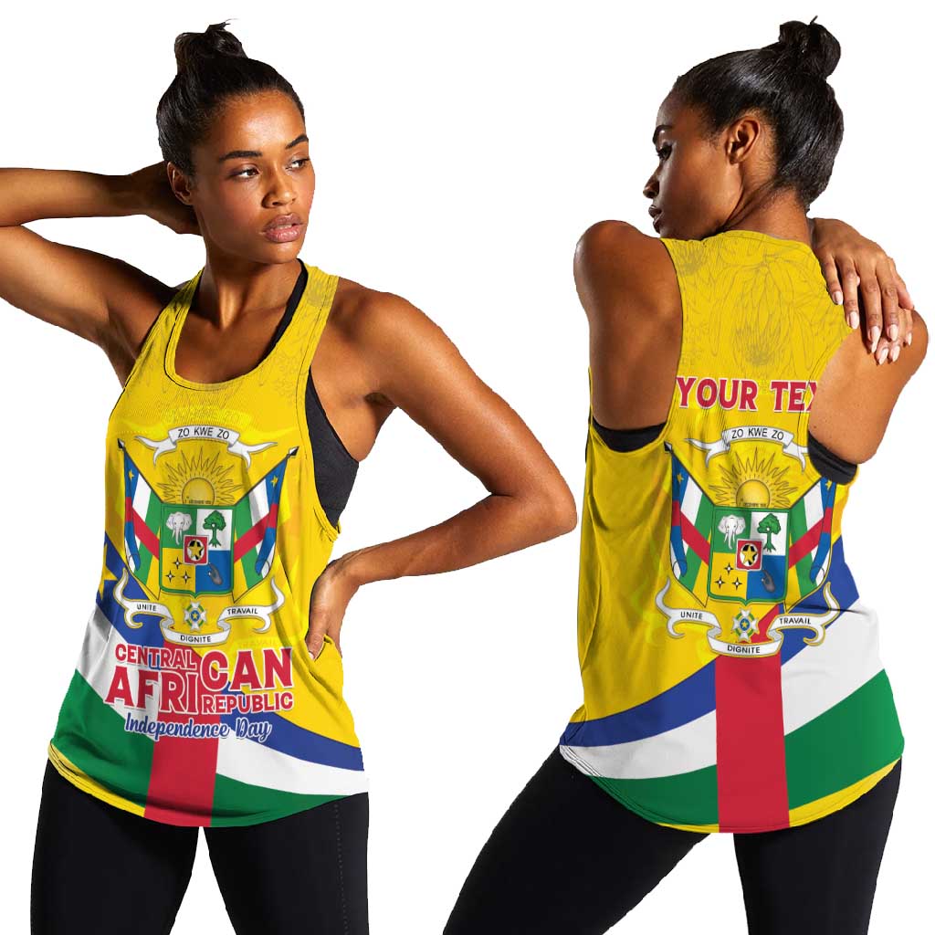 Personalised CAR Women Racerback Tank Happy 65th Independence Day