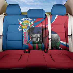 Personalised Central African Republic Elephant Back Car Seat Cover Coat Of Arms With Map