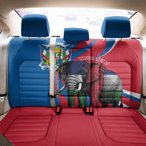 Personalised Central African Republic Elephant Back Car Seat Cover Coat Of Arms With Map