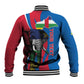 Personalised Central African Republic Elephant Baseball Jacket Coat Of Arms With Map
