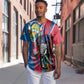 Personalised Central African Republic Elephant Baseball Jersey Coat Of Arms With Map