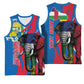 Personalised Central African Republic Elephant Basketball Jersey Coat Of Arms With Map - African Pride