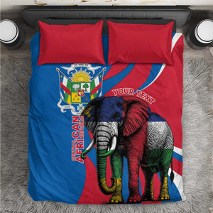 Personalised Central African Republic Elephant Bedding Set Coat Of Arms With Map