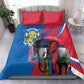 Personalised Central African Republic Elephant Bedding Set Coat Of Arms With Map