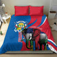 Personalised Central African Republic Elephant Bedding Set Coat Of Arms With Map