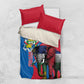 Personalised Central African Republic Elephant Bedding Set Coat Of Arms With Map