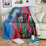 Personalised Central African Republic Elephant Blanket Coat Of Arms With Map