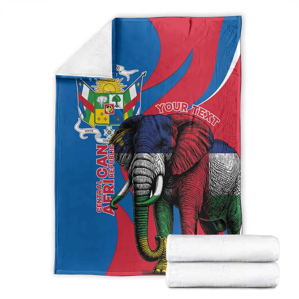 Personalised Central African Republic Elephant Blanket Coat Of Arms With Map