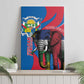 Personalised Central African Republic Elephant Canvas Wall Art Coat Of Arms With Map