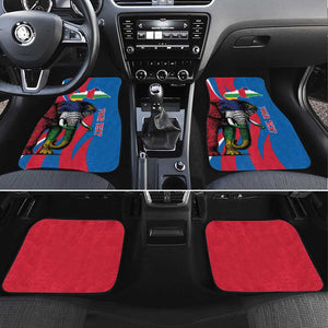 Personalised Central African Republic Elephant Car Mats Coat Of Arms With Map