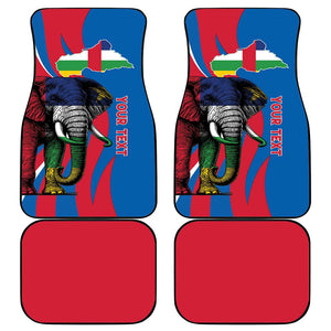 Personalised Central African Republic Elephant Car Mats Coat Of Arms With Map