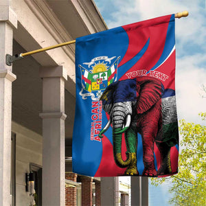 Personalised Central African Republic Elephant Garden Flag Coat Of Arms With Map