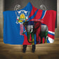 Personalised Central African Republic Elephant Hooded Blanket Coat Of Arms With Map