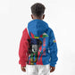 Personalised Central African Republic Elephant Kid Hoodie Coat Of Arms With Map
