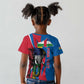 Personalised Central African Republic Elephant Kid T shirt Coat Of Arms With Map