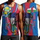 Personalised Central African Republic Elephant Men Tank Top Coat Of Arms With Map