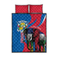 Personalised Central African Republic Elephant Quilt Bed Set Coat Of Arms With Map