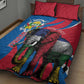 Personalised Central African Republic Elephant Quilt Bed Set Coat Of Arms With Map