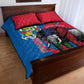 Personalised Central African Republic Elephant Quilt Bed Set Coat Of Arms With Map