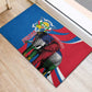 Personalised Central African Republic Elephant Rubber Doormat Coat Of Arms With Map