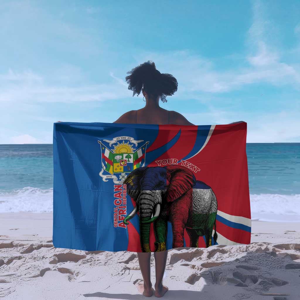 Personalised Central African Republic Elephant Sarong Coat Of Arms With Map