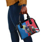 Personalised Central African Republic Elephant Shoulder Handbag Coat Of Arms With Map