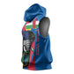Personalised Central African Republic Elephant Sleeveless Hoodie Coat Of Arms With Map - African Pride