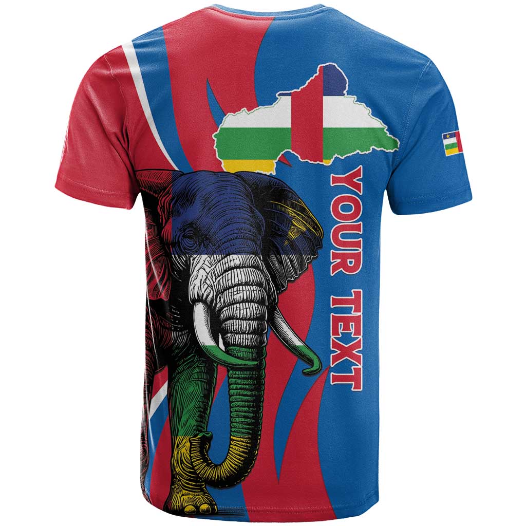 Personalised Central African Republic Elephant T shirt Coat Of Arms With Map