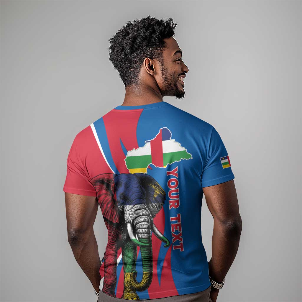 Personalised Central African Republic Elephant T shirt Coat Of Arms With Map
