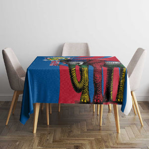 Personalised Central African Republic Elephant Tablecloth Coat Of Arms With Map