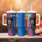 Personalised Central African Republic Elephant Tumbler With Handle Coat Of Arms With Map
