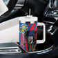 Personalised Central African Republic Elephant Tumbler With Handle Coat Of Arms With Map