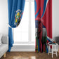 Personalised Central African Republic Elephant Window Curtain Coat Of Arms With Map