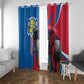 Personalised Central African Republic Elephant Window Curtain Coat Of Arms With Map