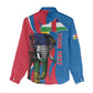 Personalised Central African Republic Elephant Women Casual Shirt Coat Of Arms With Map