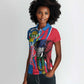Personalised Central African Republic Elephant Women Polo Shirt Coat Of Arms With Map