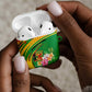 Congo Republic Day AirPods Case Coat Of Arms With Tropical Flower